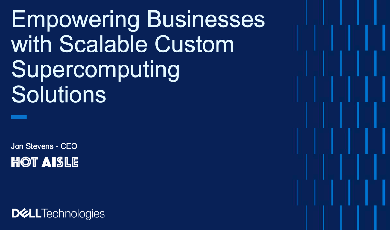 Jon Stevens speaking at the Dell Technologies booth during SC24