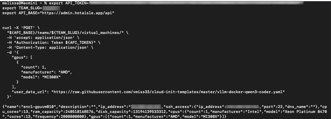 Connecting OpenCode to vLLM on Hot Aisle