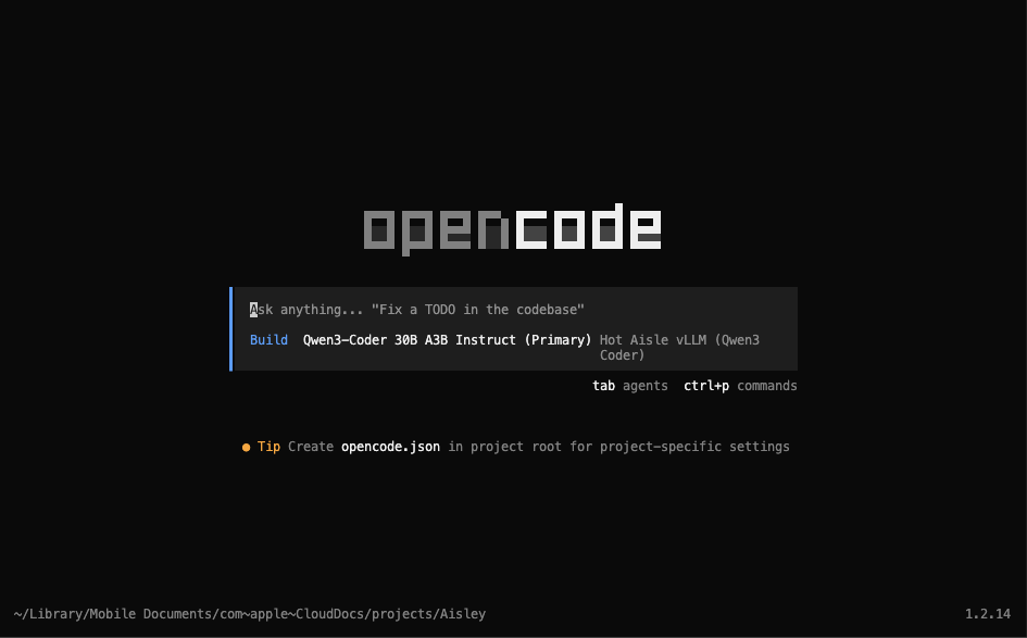 opencode connected